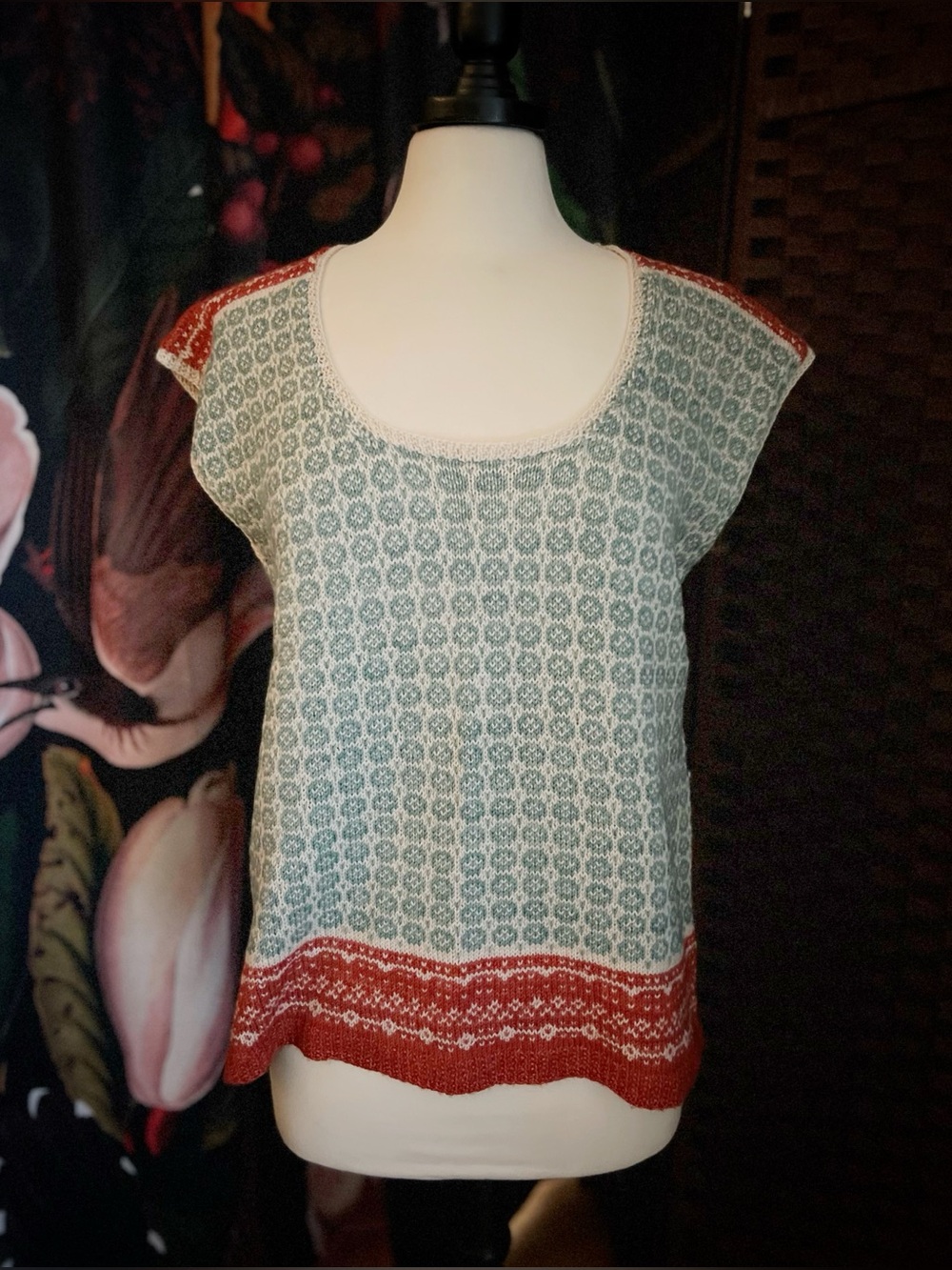Handknit 100% Merino Wool Tunic